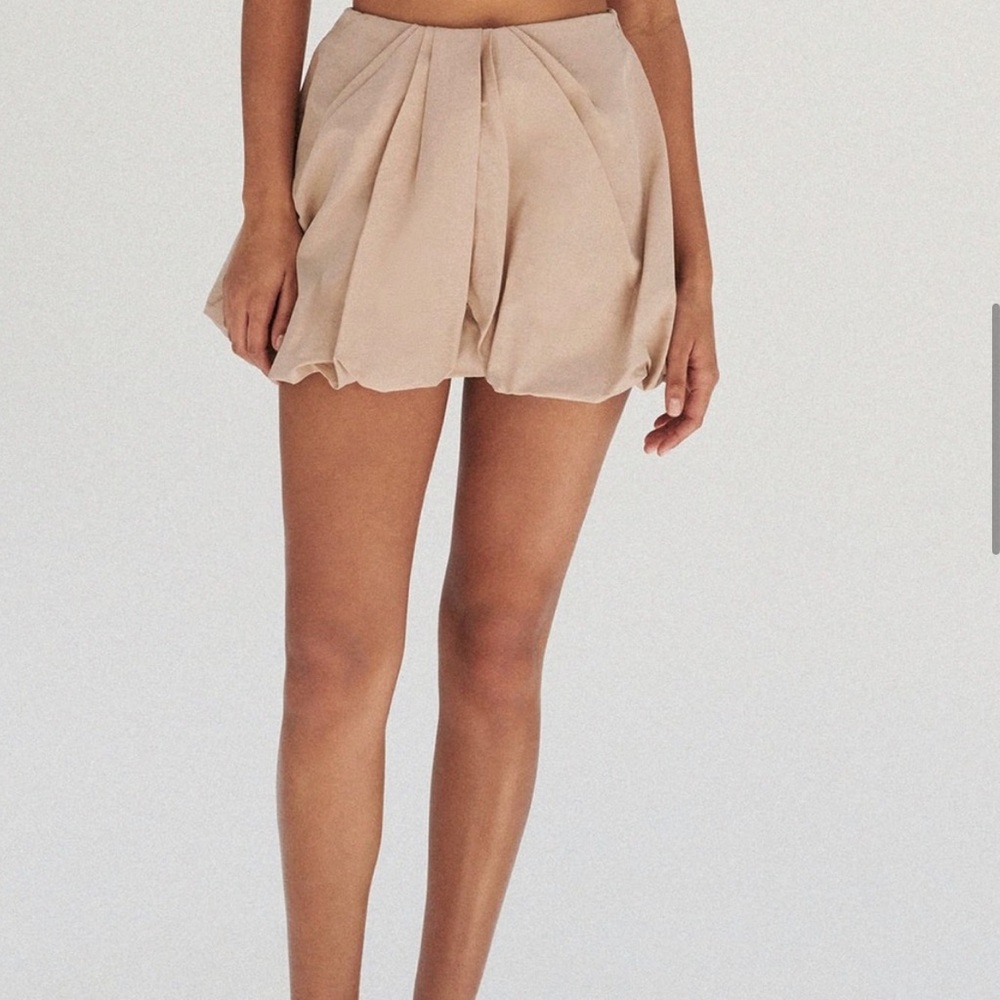 Zara Taupe Balloon Bubble Skirt